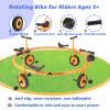 Ageliya Preschool Pedal Vehicles for Kids Aged 3+, Rotating Bike 4 Seats 360 Spin for Daycare Kindergarten Playground and Classroom Outdoor Play Equipment Yellow view 3
