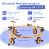 Ageliya Preschool Pedal Vehicles for Kids Aged 3+, Rotating Bike 4 Seats 360 Spin for Daycare Kindergarten Playground and Classroom Outdoor Play Equipment Yellow view 4