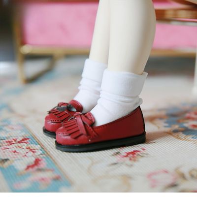 1/3 1/4 BJD Doll Casual Socks Ankle Socks Short Socks for 45 cm/60 cm Doll Socks Clothes Accessories(White,1/4)