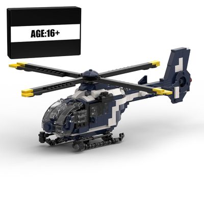 RBLOCTOYNY EC 135 Helicopter Building Set for Adult Collectors, Realistic Military Model Kit Designed by Spartane, Military Themed Background, Home & Office Display, Gift for Enthusiasts (634PCS)