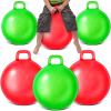 Sratte 6pcs Hopper Ball with Handle Bouncing Marble Bouncy Balls Hopping Toys Inflatable Jumping Toy for Jumping Sport Hop Boys Girls Gifts Party Favors (Pure,Classic Color) view 1
