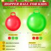 Sratte 6pcs Hopper Ball with Handle Bouncing Marble Bouncy Balls Hopping Toys Inflatable Jumping Toy for Jumping Sport Hop Boys Girls Gifts Party Favors (Pure,Classic Color) view 2