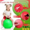 Sratte 6pcs Hopper Ball with Handle Bouncing Marble Bouncy Balls Hopping Toys Inflatable Jumping Toy for Jumping Sport Hop Boys Girls Gifts Party Favors (Pure,Classic Color) view 4