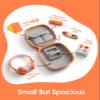 Case Compatible with Yoto Mini (2024 Edition) & Accessories, Travel Protective Hard Shell for Player, Headphones, Carrying Case with Shoulder Strap, Hold Up to 60 Audiobook Cards, Orange view 2