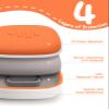 Case Compatible with Yoto Mini (2024 Edition) & Accessories, Travel Protective Hard Shell for Player, Headphones, Carrying Case with Shoulder Strap, Hold Up to 60 Audiobook Cards, Orange view 3