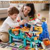 MSKOLER Dinosaur Race Car Tracks for Toddlers 2-4 Years, Dinosaur Climbing Hills Railcar, Toy Car Track Play Set with 7 Small Race Cars, Preschool Birthday Gifts for 3 4 5 6 7 8 Year Old Boys Girls view 3