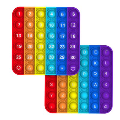 12Pack Pop Fidget Toys,ABC Learning and Educational Toys,26 Letters adn Numbers 1-30,Popper Games Bulk and Party Favors Toddler Sensory Toys for Christmas Birthday Gifts,Classroom Prizes (12)