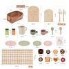 Wooden Tea Party Set for Toddlers, 29 PCS Silicone & Wooden Kids Tea Set with Felt Storage Basket, Neutral Scandinavian Style Cups Plates & Pretend Desserts, Gift for Ages 3-6 view 3