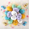 Colingmill 17 Pcs Easter Eggs 2.4" Tall Wooden Laser Engraved Fake Eggs for Craft Easter Hunt Basket Stuffers Fillers Party Supplies(Colorful) view 4