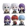6pcs Frieren Figure Fern Statue Stark Figurine, 2'' Mini Anime Frieren Look Up Figure Cake Topper Decoration Desktop Cute Figure Collectible Gifts view 1