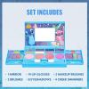Stitch All-in-One Kids Cosmetic Compact Set Includes Washable Lip Gloss, Eye Shimmer, Cheek Shimmer, Brushes Colorful Portable Beauty Set for Girls, Tweens, Ages 3+ by Townley Girl view 2