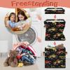 JMAVZWS Car Trucks 11 Inch Cube Storage Bins Collapsible Fabric Storage Cubes Organizer with Leather Handles Decorative Closet Storage Basket 2 Pack view 3