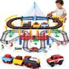Letapapa Electric Train Set for Kids Ages 4-8, Christmas Birthday Gifts for 3 4 5 6 Year Old Boys, Train Tracks for Toddlers 3-5, Toy Trains for Boys Age 4-7 with Light-Up Bridge & Realistic Sounds view 1
