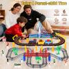 Letapapa Electric Train Set for Kids Ages 4-8, Christmas Birthday Gifts for 3 4 5 6 Year Old Boys, Train Tracks for Toddlers 3-5, Toy Trains for Boys Age 4-7 with Light-Up Bridge & Realistic Sounds view 2