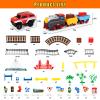 Letapapa Electric Train Set for Kids Ages 4-8, Christmas Birthday Gifts for 3 4 5 6 Year Old Boys, Train Tracks for Toddlers 3-5, Toy Trains for Boys Age 4-7 with Light-Up Bridge & Realistic Sounds view 3