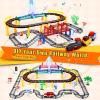 Letapapa Electric Train Set for Kids Ages 4-8, Christmas Birthday Gifts for 3 4 5 6 Year Old Boys, Train Tracks for Toddlers 3-5, Toy Trains for Boys Age 4-7 with Light-Up Bridge & Realistic Sounds view 4