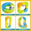 KlickRail Electric Train Set Flexible Race Track for Kids 4 6 7 8, 48 Pcs Car Track for Toddlers 3-5, Building Toy Train Track Gravity-Defying 3D Embedded Layouts & Motorized Car, STEM Learning Gift view 3