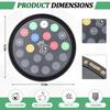 Kathfly 1 Pcs Poker Chip Frame 12.6 Inch Casino Chip Holder Round Wood Wall Mounted Poker Display Case for 19 Coin Gift for Collectors Lover Dad Men Women Holiday view 2