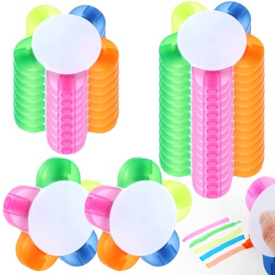 24 Colorful Petal Highlighters, Flower-Shaped Fluorescent Markers, 5-in-1 Pens for Drawing, Marking, and Decorating - Aesthetic Office and School Supplies
