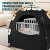 Blackout Tent for Pack N Play: Portable Baby Sleep Pod with 1-Click Setup, Mini Crib Cover with Monitor and Fan Pouches, Blocks 95% of Light, Travel Crib Canopy view 2