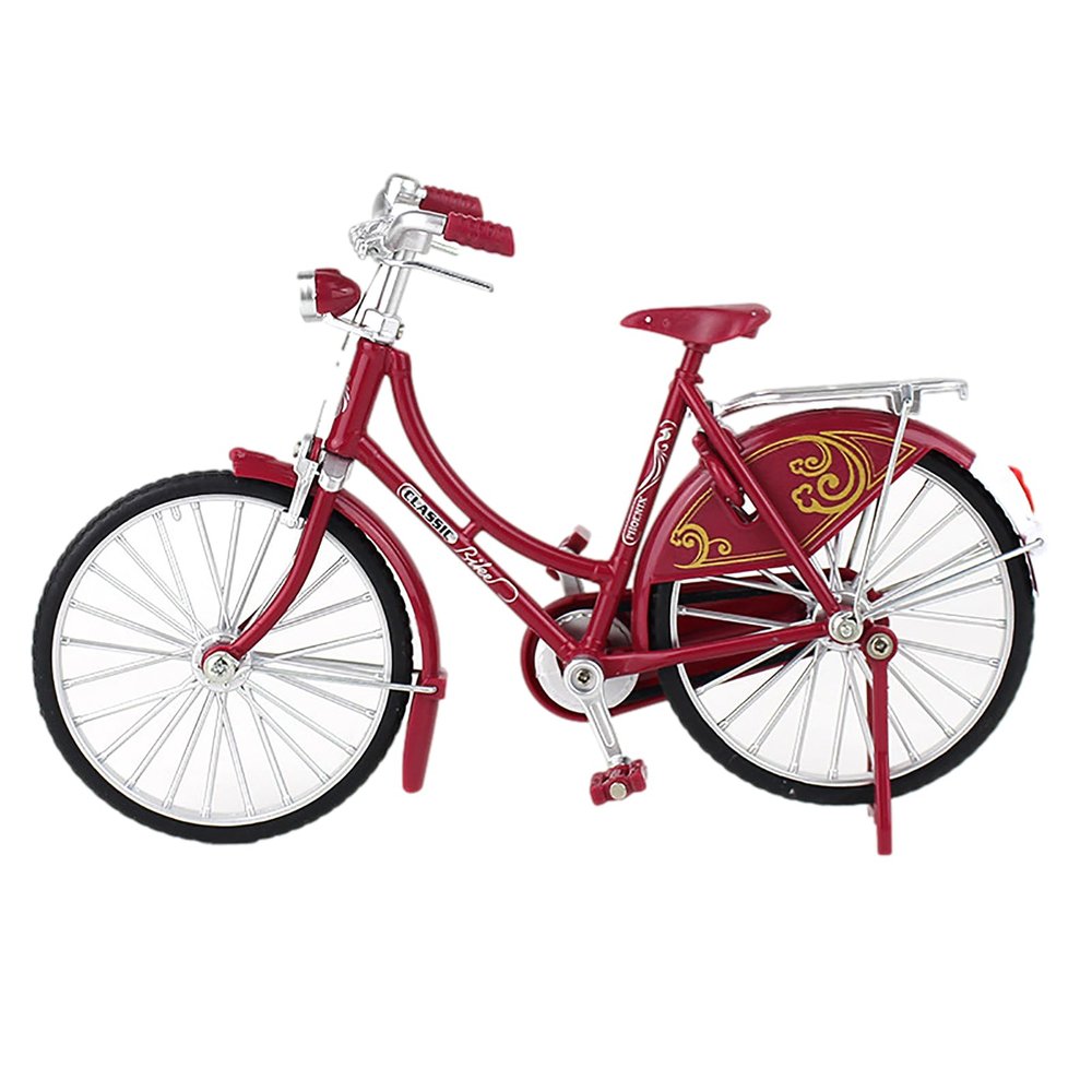 Retro Mini-Finger Bike with Metal Frame Simulation - Great for Men, Women, Teens & Adults - Cake Topper Party Decorations & Birthday Gifts