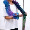 47.5inch Super Large 3D Printed Snake Models,Movable Teeth,Flexible Joint Animal lacertid Figurines, Stress Relief, Fidget restlessness, ADHD Toys, Surprise Fantasy Gifts (RGB/79inch) view 1