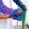 47.5inch Super Large 3D Printed Snake Models,Movable Teeth,Flexible Joint Animal lacertid Figurines, Stress Relief, Fidget restlessness, ADHD Toys, Surprise Fantasy Gifts (RGB/79inch) view 4
