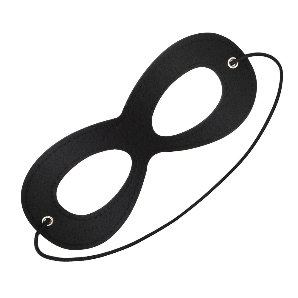 AIMIKE Superhero Mask, Black Felt Eye Mask, Halloween Dress Up, Adjustable Eyemask w/Elastic Rope, Party Favors for Kids