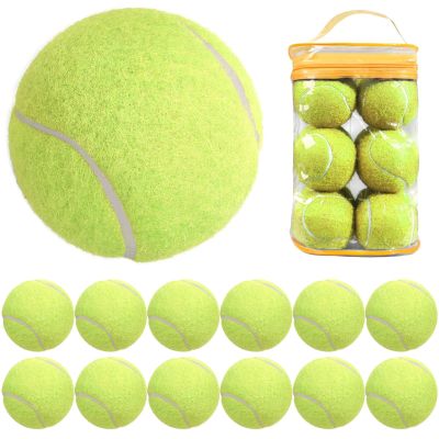 Haiyou Tennis Balls, 12 Pcs Training Tennis Balls, High Elasticity Practice Tennis Balls for Beginner Training, Exercise Playing Balls for Pet Dog