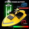 URFunModel V020 RC Bait Boat for Fishing, 500M 3 Compartments High-Speed Remote Control Bait Boat with 40 GPS Points/Luminous Effect, Outdoor Toy Gift for Adults, US Plug view 2