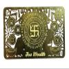 DMtse Chinese Feng Shui God of Wealth Caishen Zhao Gongming Army General Riding A Tiger Golden Card for Good Luck Auspicious Amulet Card view 3