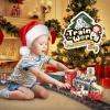 JQ JUQU Electric Train Set for Kids Ages 4-8 with Lights and Music - 20-Piece Toy Train and Tracks Set for Children, Compatible for Christmas Tree and Year-Round Play view 2