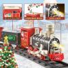 JQ JUQU Electric Train Set for Kids Ages 4-8 with Lights and Music - 20-Piece Toy Train and Tracks Set for Children, Compatible for Christmas Tree and Year-Round Play view 3