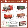 JQ JUQU Electric Train Set for Kids Ages 4-8 with Lights and Music - 20-Piece Toy Train and Tracks Set for Children, Compatible for Christmas Tree and Year-Round Play view 4