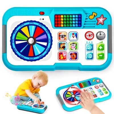 Baby DJ Set, Toddler Musical DJ Table with Lights for 6-12 Months, Preschool Infant Tummy Time Toy, Interactive Early Sensory Development Toy, 1st Christmas Birthday Gifts for Boys Girls Age 1 2 3