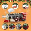 JQ JUQU Remote Control Train Set for Kids Ages 3-8 with Steam, Lights and Sounds, Electric Toy Train with 4 Cars and Tracks for Indoor Play and Holiday Decor view 2