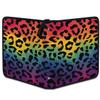 Kuquteed Leopard Print Trading Card Binder 9 Pocket 900 Cards Holder Collector Album with 50 Removable Sleeves Gifts for Boys Girls Rainbow Color Sports Game Cards view 3
