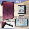 Kuquteed Pink Leopard Print Trading Card Binder 9 Pocket 900 Cards Holder Collector Album with 50 Removable Sleeves Gifts for Boys Girls Animals Skin Sports Game Cards view 2