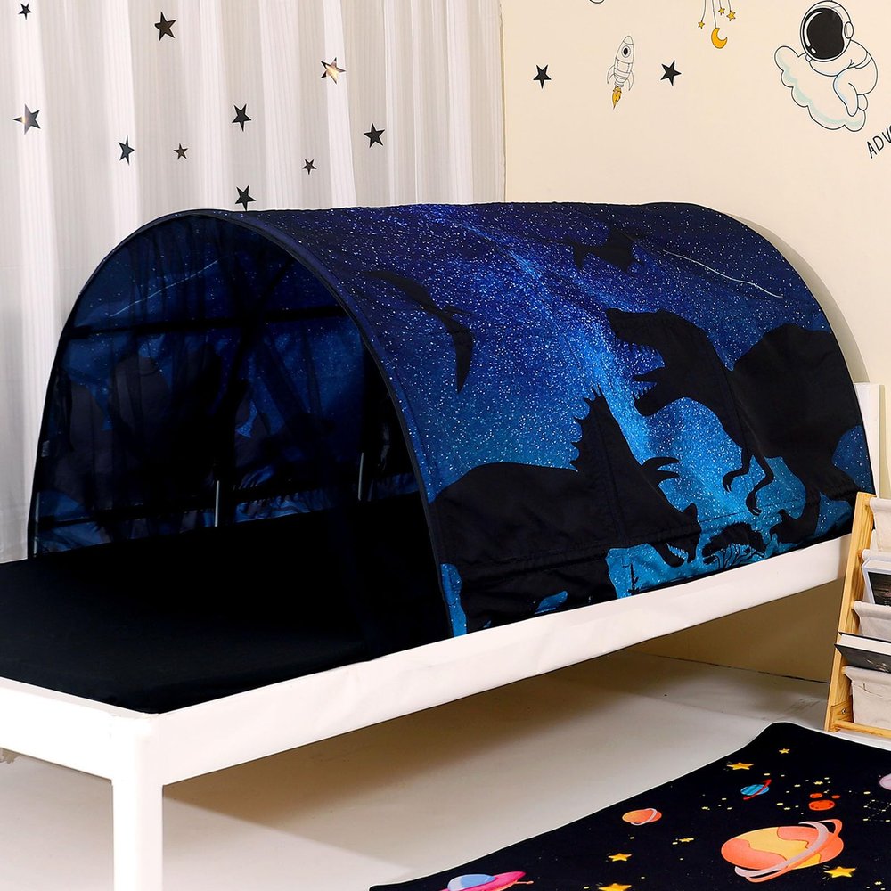 Bed Tent for Kids Lucky Castle Bed Tent Foldable Play House for Children Play Tents for Girls Boys Sleeping Canopy Playhouse