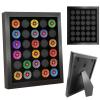 Casino Chip Display Case for 30 Chips, Poker Chips Holder Shadow Box, 11"x13" Wall Mount or Tabletop Display Frame for Collectors Souvenir Gift view 1