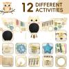 Baotree Owl Activity Wall Busy Board Panels, Montessori Sensory Toys, Toddler Learning Activity Center,Interactive Wooden Learning Toy for Toddler Playroom & Children's Daycare view 4