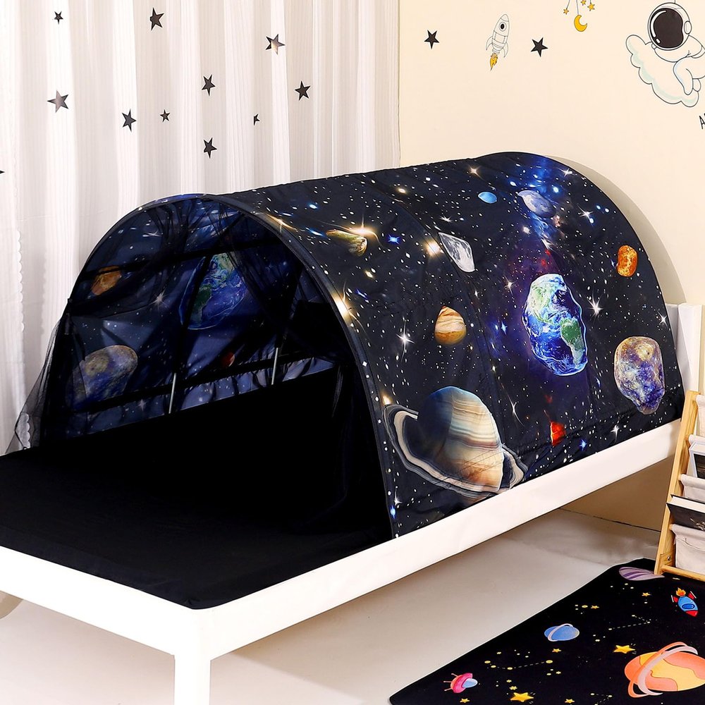 Bed Tent for Kids Lucky Castle Bed Tent Foldable Play House for Children Play Tents for Girls Boys Sleeping Canopy Playhouse