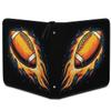Kuquteed American Football Trading Card Binder 4 Pocket 400 Cards Holder Collector Album with 50 Removable Sleeves Gifts for Boys Girls Fire Soccer Sports Game Cards view 3