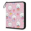 Kuquteed Cute Rabbit Trading Card Binder 9 Pocket 900 Cards Holder Collector Album with 50 Removable Sleeves Gifts for Boys Girls Strawberry Bunny Sports Game Cards view 1