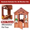 Wooden Playhouse for Kids Ages 3-10 Outdoor, Club House with Flowerpot Holders & Snack Window, Easy Assembly, Country Style view 3