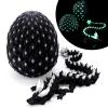 SUMLAND 3D Printed Dragon Eggs Mystery Dragon Egg,Articulated Animals Fidget Toy Glow in The Dark Green view 4