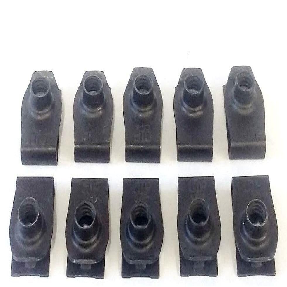 46-80 for Chevy AMC 10pk 1/4-20 Extruded Fender U-Nuts Clips Hood Body Panel Console