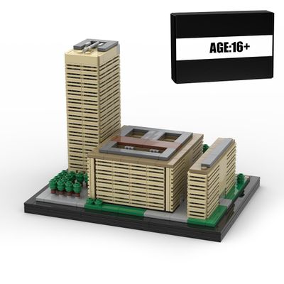 BICRKTOMXY Architecture International Business Center Building Blocks Set, Germany Frankfurt Skyline Landmark Model, Home and Office Decor & Collectible Display Model for Adults (974 Pieces)