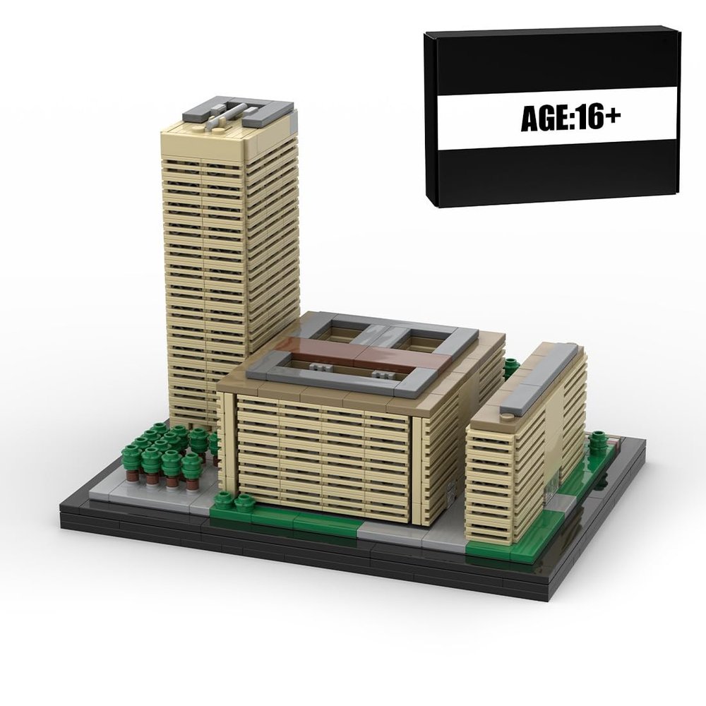 BICRKTOMXY Architecture International Business Center Building Blocks Set, Germany Frankfurt Skyline Landmark Model, Home and Office Decor & Collectible Display Model for Adults (974 Pieces)