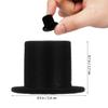 15pcs Mini Top Hat Mini Black Formal Snowman Hats Miniature Hats for Dollhouse Christmas Party Ornaments Decorative (Black, 4.10X4.10X1.90CM) view 3